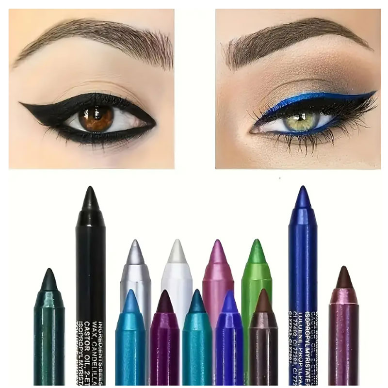 Highlighter Set Pastel - Ensemble d'eye-liners imperméables avec effet pailleté,