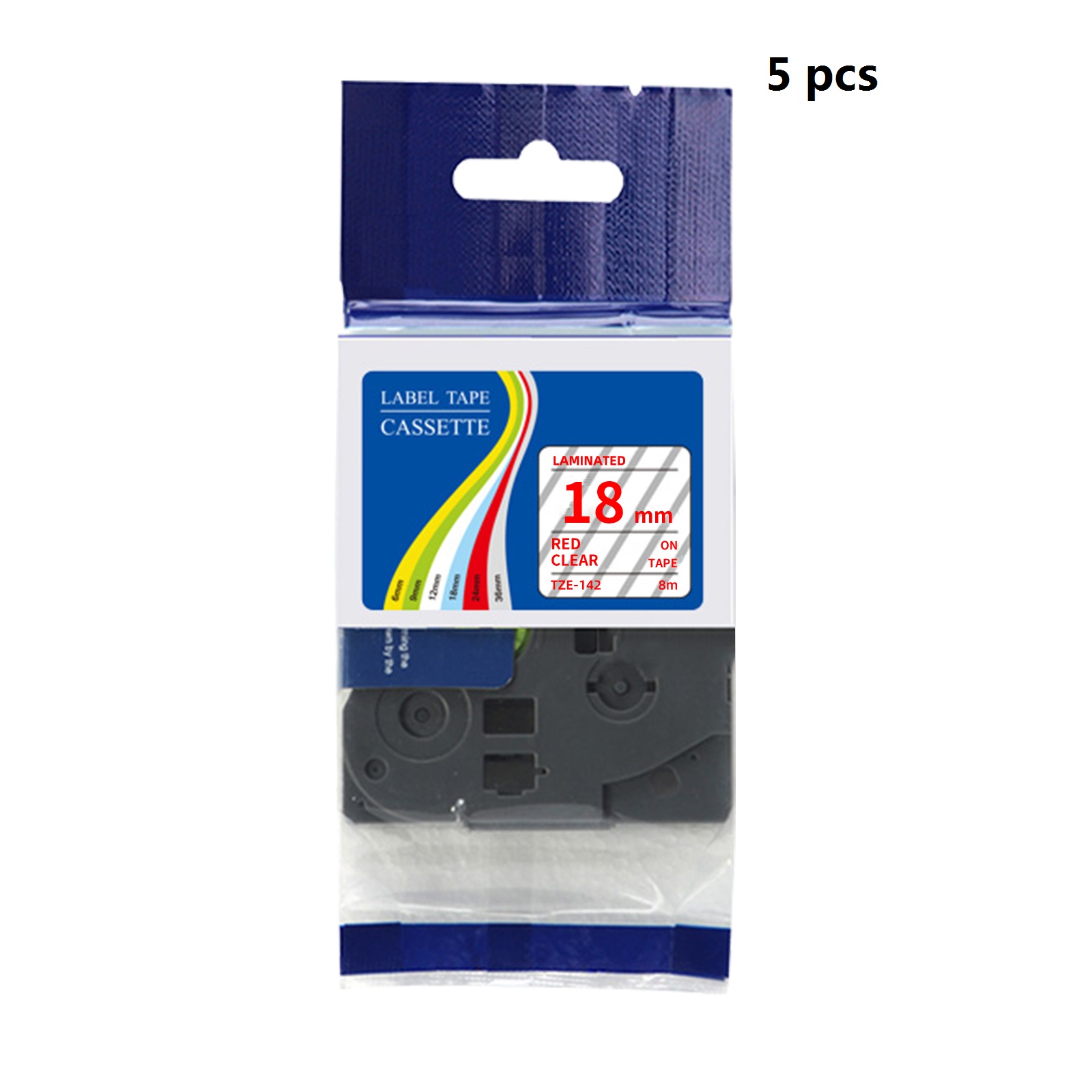Label Printer Tape - 5 pièces de ruban adhésif laminé