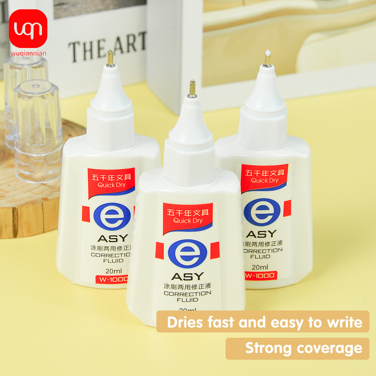 Correction Fluid White - WQN Fluide correcteur à séchage rapide,