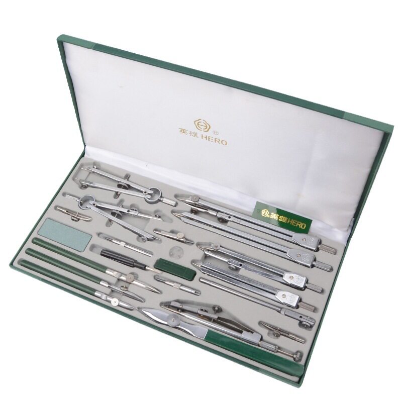 Compass Geometry Set - Ensemble de compas métalliques Hero, instruments