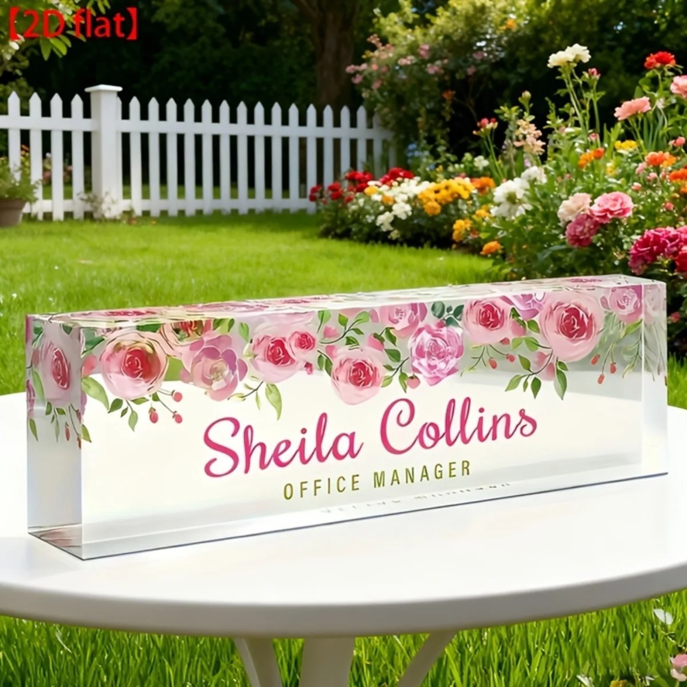 Desk Name Plate - [2D Plat] Plaque de nom de