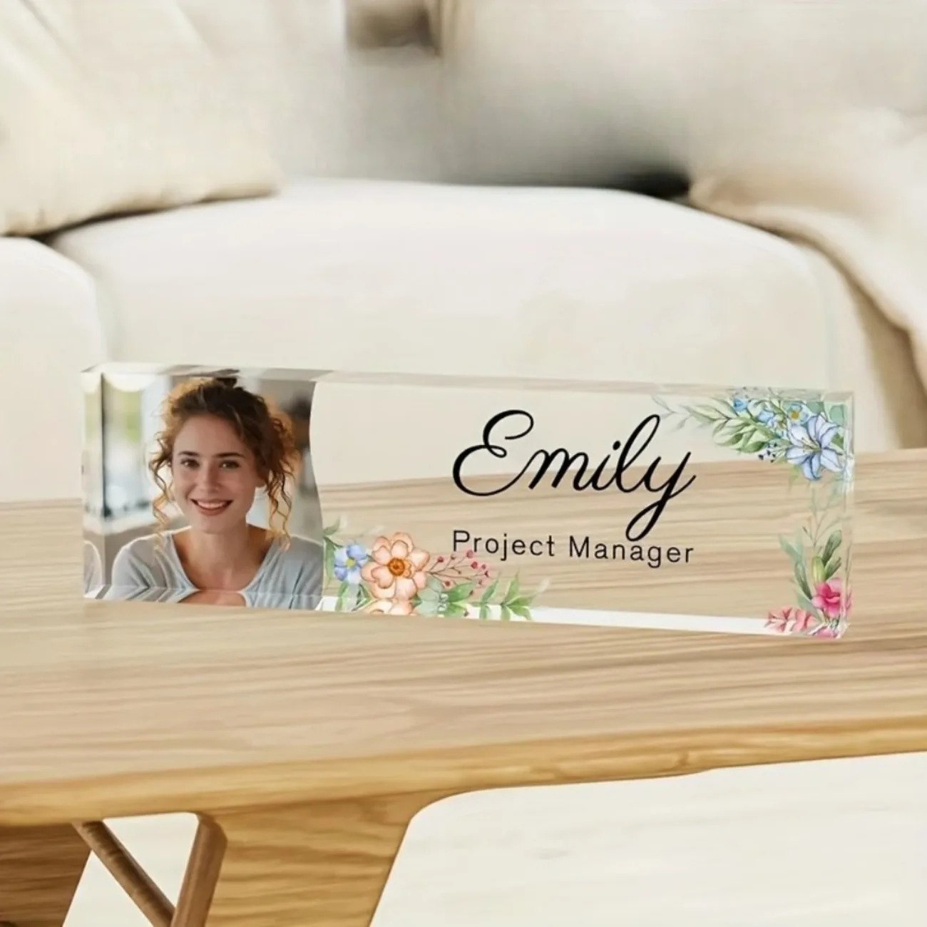 Desk Name Plate - 1PC Plaque de bureau personnalisée en
