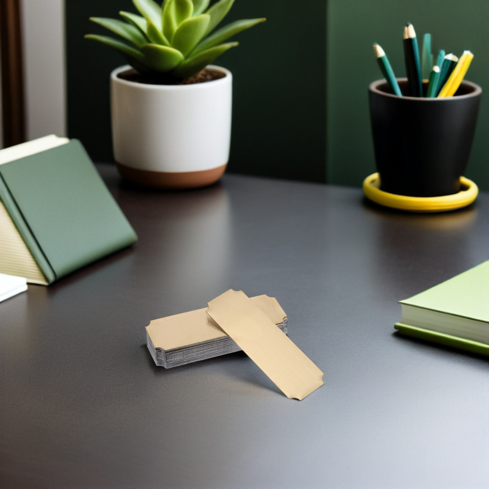 Desk Name Plate - 20 plaques nominatives vierges rectangulaires en