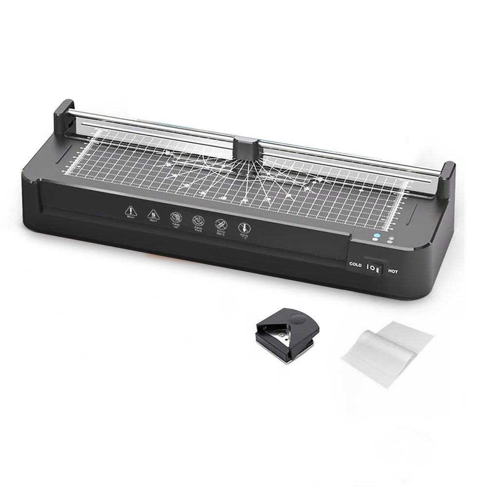 Document Laminator Pouch - Plastifieuse à chaud/froid pour pochettes plastiques