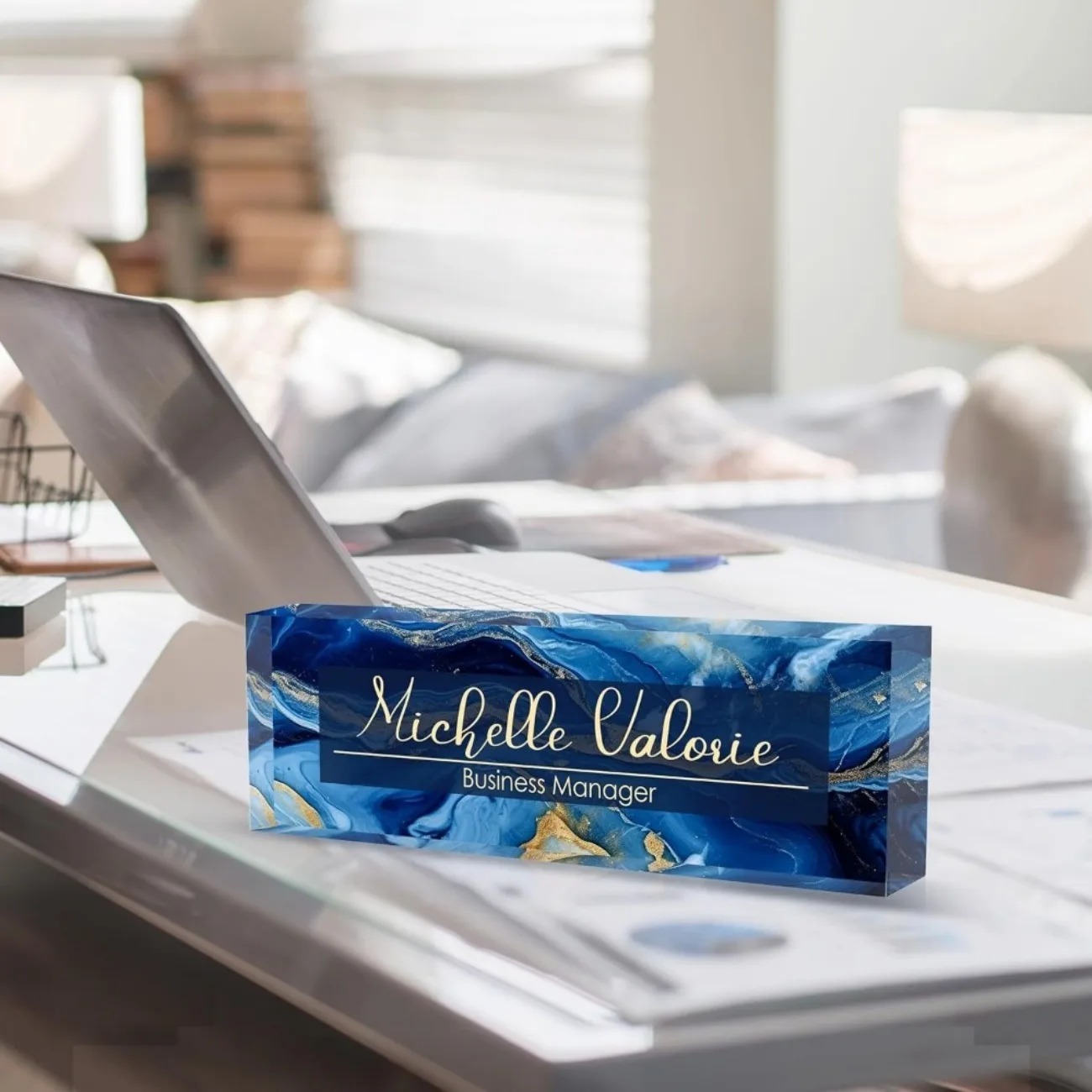 Desk Name Plate - [2D Plat] Plaque de bureau personnalisable