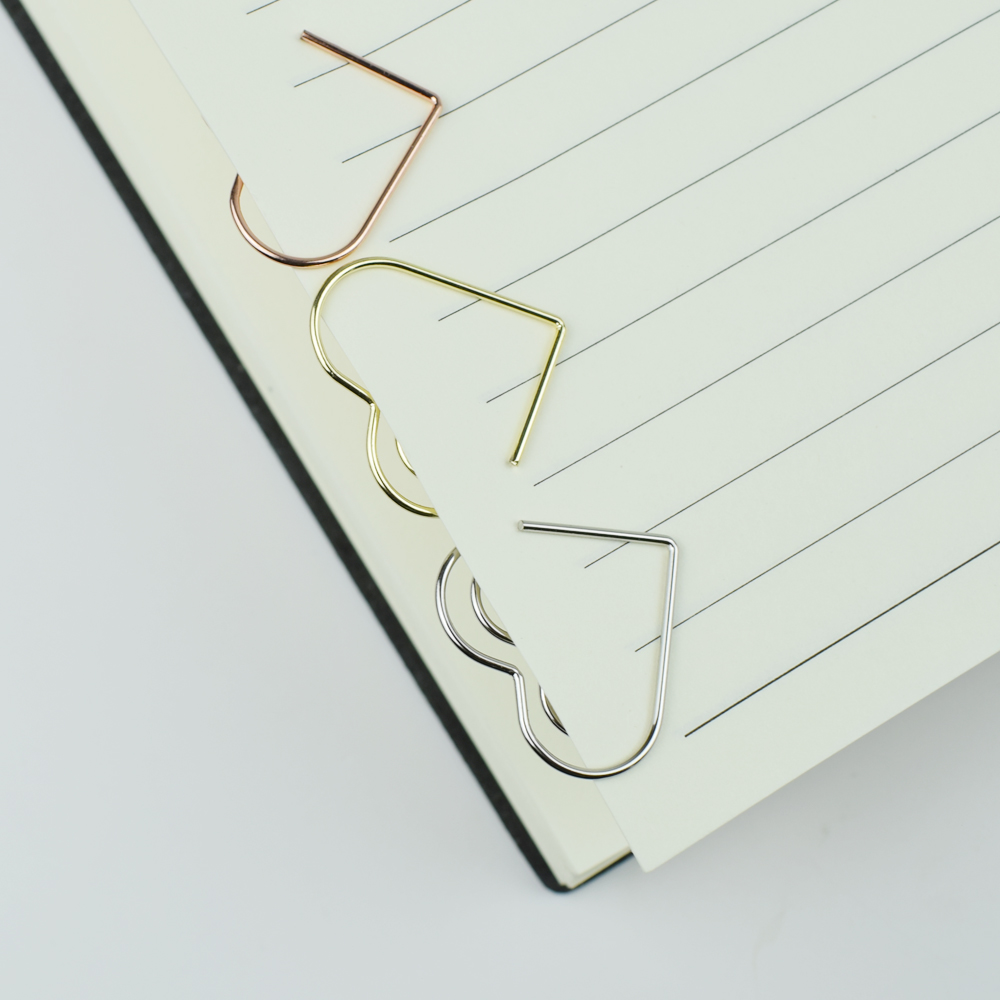 Lot de 12 clips en forme de cœ - Binder Clip Assorted avis et prix
