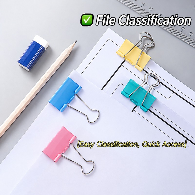 Clips de reliure métalliques c - Binder Clip Assorted avis et prix