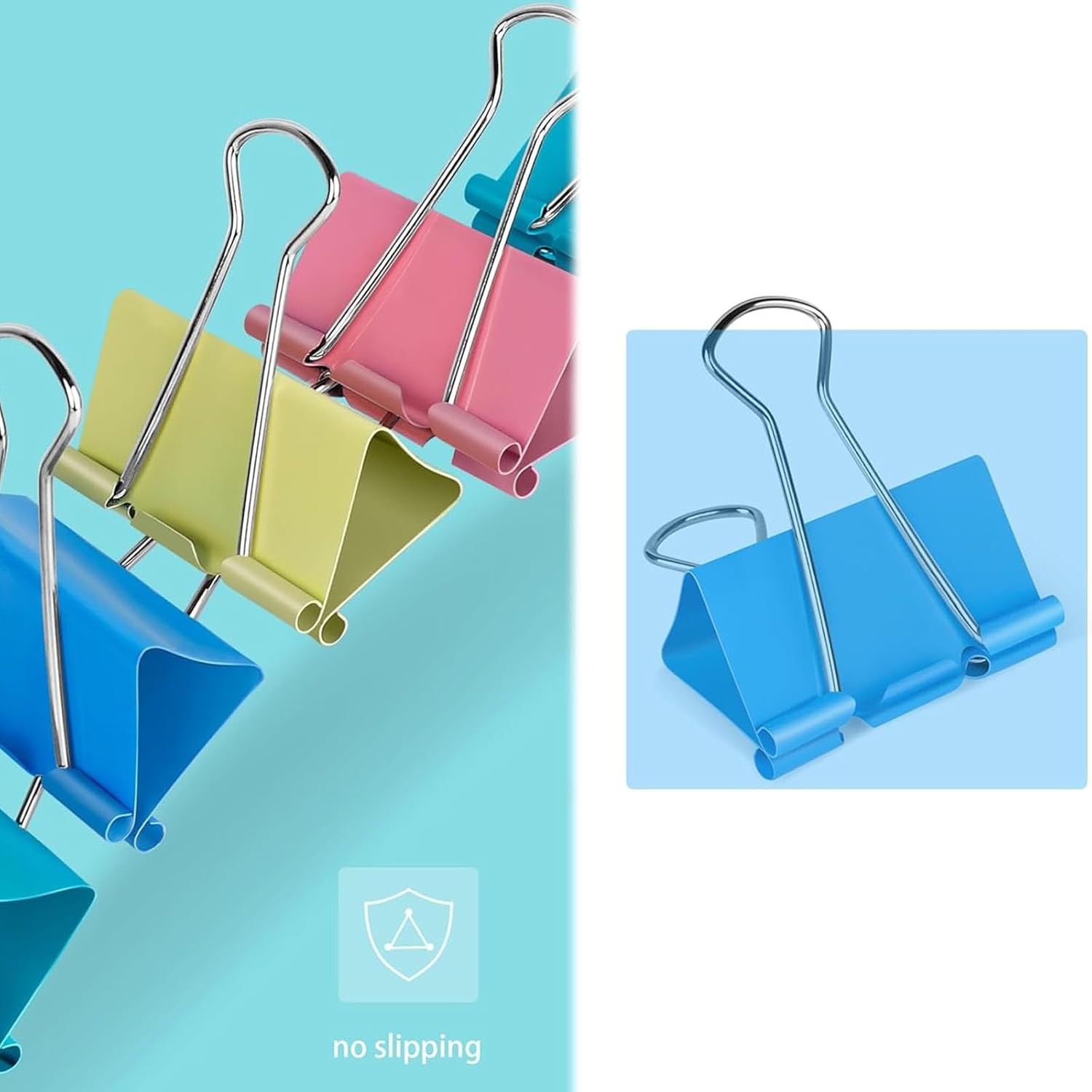 Clips pliables, 40 clips à pap - Binder Clip Assorted avis et prix