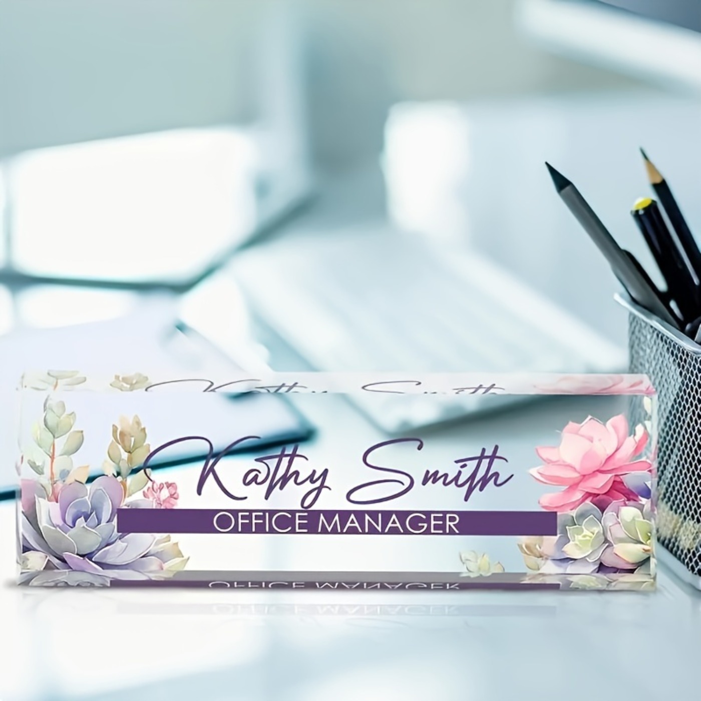 Plaque de nom de bureau en acr - Desk Name Plate avis et prix